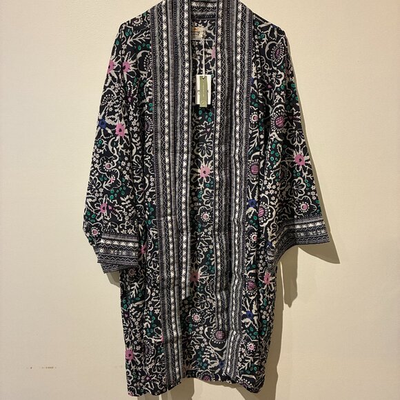 NWT Marine Layer‎ Black Floral Coverup - Women's M - Picture 2 of 12